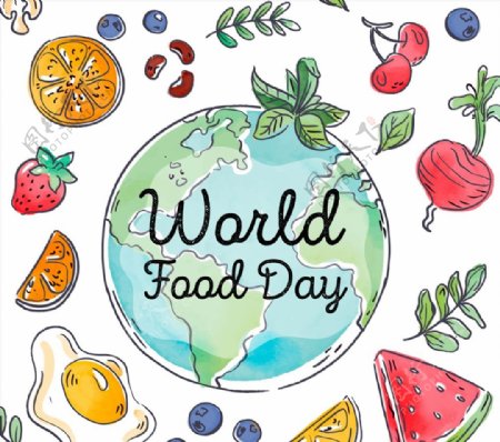 彩绘世界粮食日图片