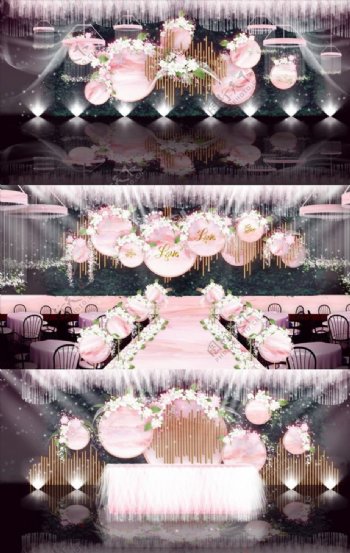 粉色创意婚礼图片