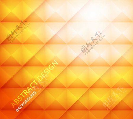 橙色菱形格背景图片