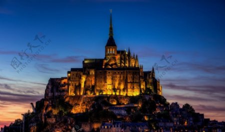法国圣米歇尔山城堡图片