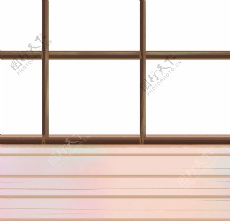 木质地板窗子元素图片