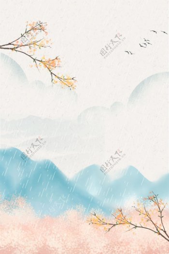 中国山水风背景图片