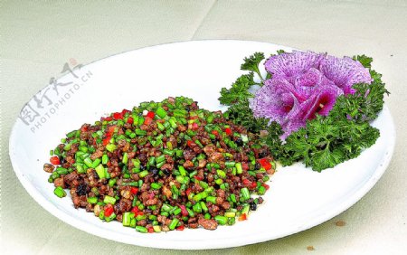 家常菜豆豉炒肉松图片