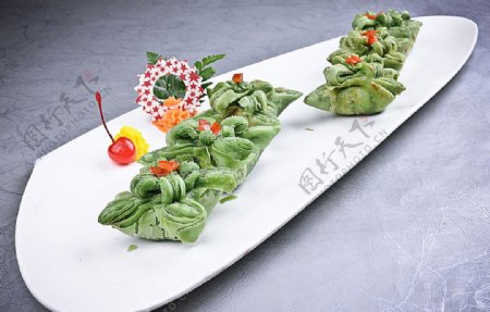 豫菜绿茶海棠酥图片