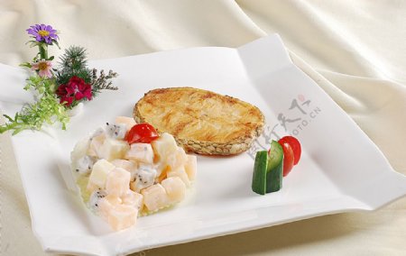 豫菜日式沙律银鳕鱼图片
