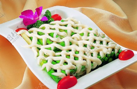 豫菜沙律鲜芦笋图片