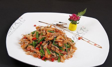 北京菜韭香河虾图片