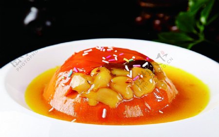 浙菜蜜汁百合蒸金瓜图片