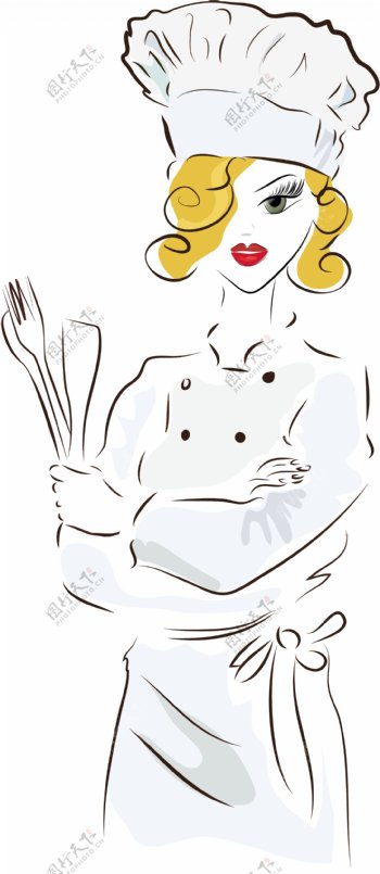 卡通厨师人物图片