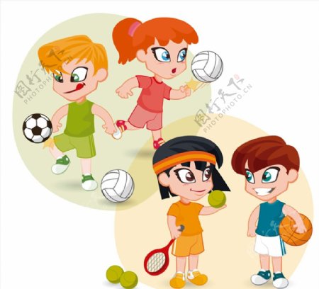 体育运动的儿童图片