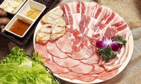日韩料理烤肉拼盘图片