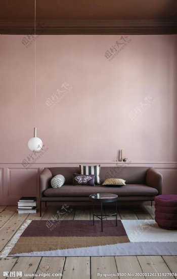 淡紫色墙纸效果图图片