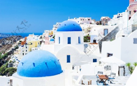 希腊白房子图片