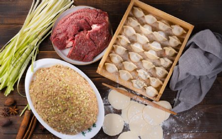 牛肉韭菜饺子图片