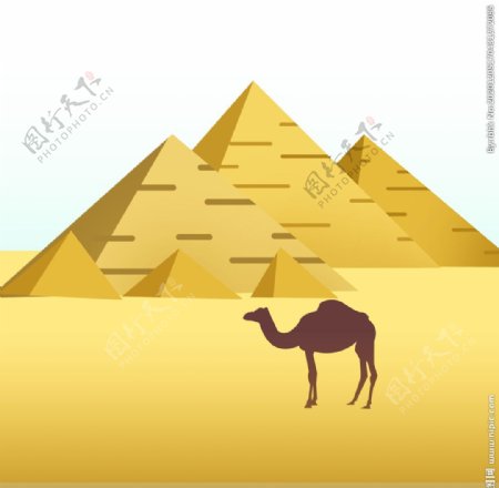 金字塔插画图片
