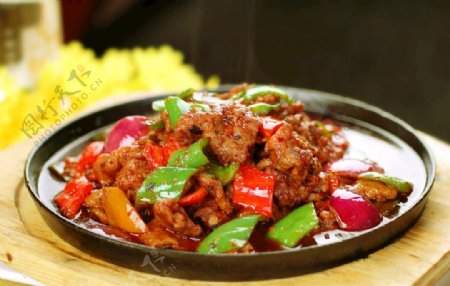 美食青椒炒肉图片