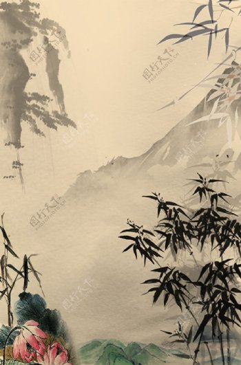 中国风水墨古典装饰画图片