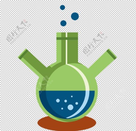 蒸馏烧瓶化学实验器材PNG图片