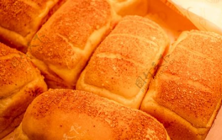 金黄大土司面包图片