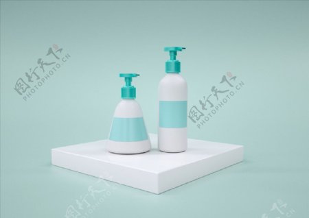C4D模型洗发水沐浴露洗面瓶图片